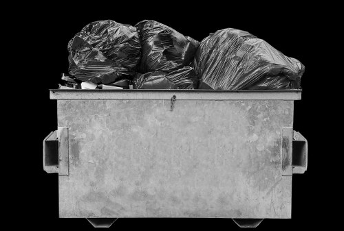 Graphic showing performance monitoring and data charts for waste services