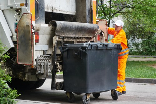 Professional team handling builders waste clearance and recycling